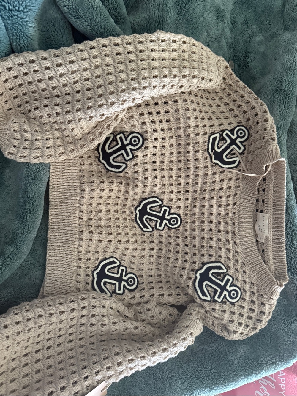 Dreamers by Debut Nautical Theme Cardigan, size S, nwt Beautiful! ⚓️ - Picture 3 of 9